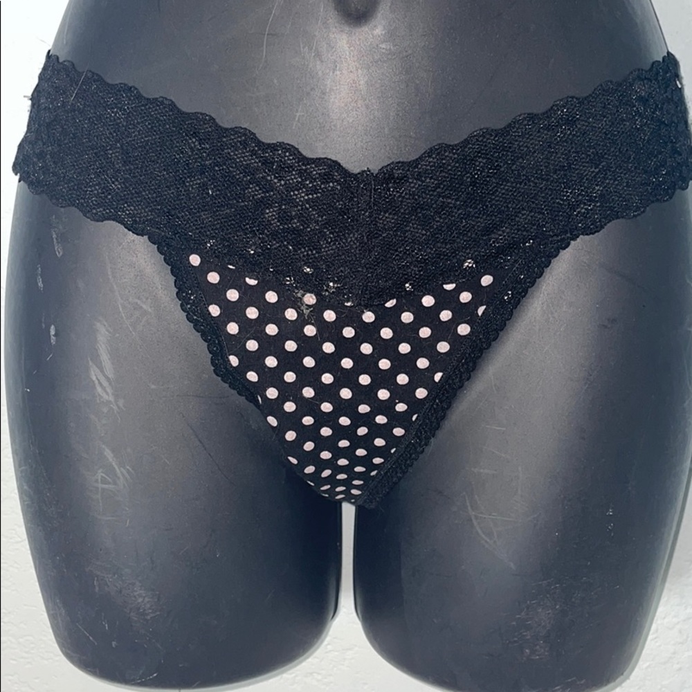 Betsy Johnson™️ Black & White Polka Dot Thong.